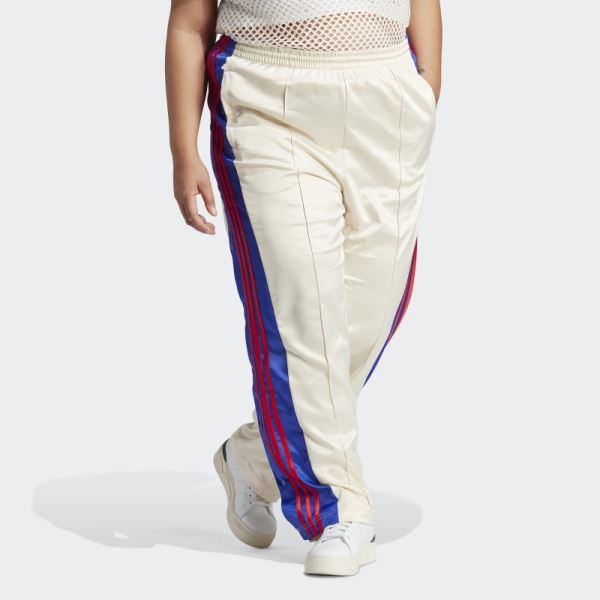 Adidas White Satin Adibreak Pants (Plus Size)