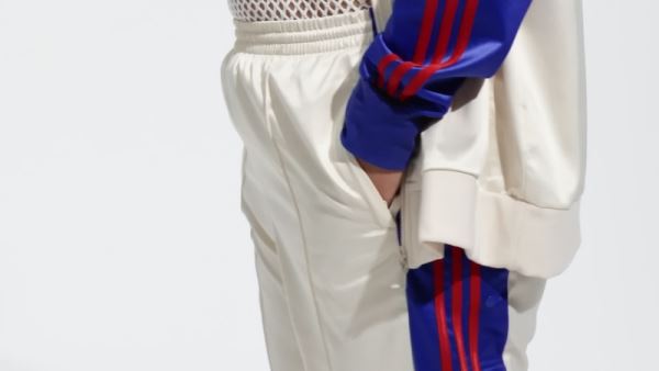 Adidas White Satin Adibreak Pants (Plus Size)