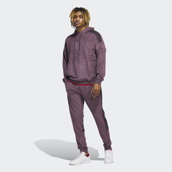 Adidas Maroon Adicolor Classics Plush Hoodie