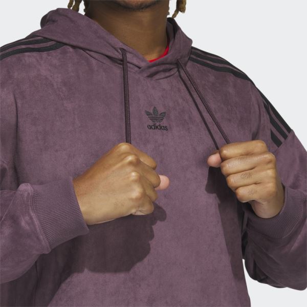 Adidas Maroon Adicolor Classics Plush Hoodie