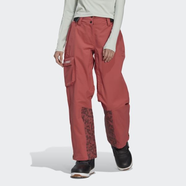 Red TERREX 3L POST-CONSUMER NYLON SNOW Tracksuit Bottoms Adidas