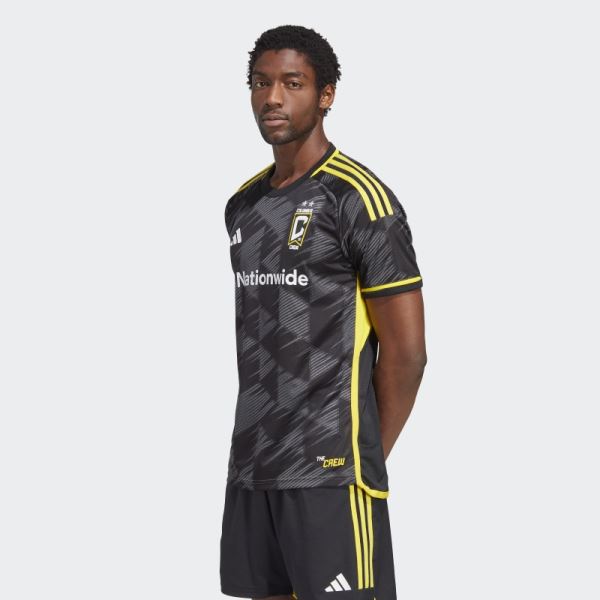 Black Adidas Columbus Crew 23/24 Away Authentic Jersey