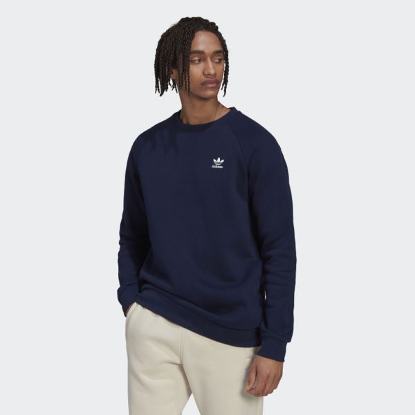 Adicolor Essentials Trefoil Crewneck Sweatshirt Night Indigo Adidas