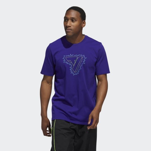 Purple Adidas Trae Graphic Tee