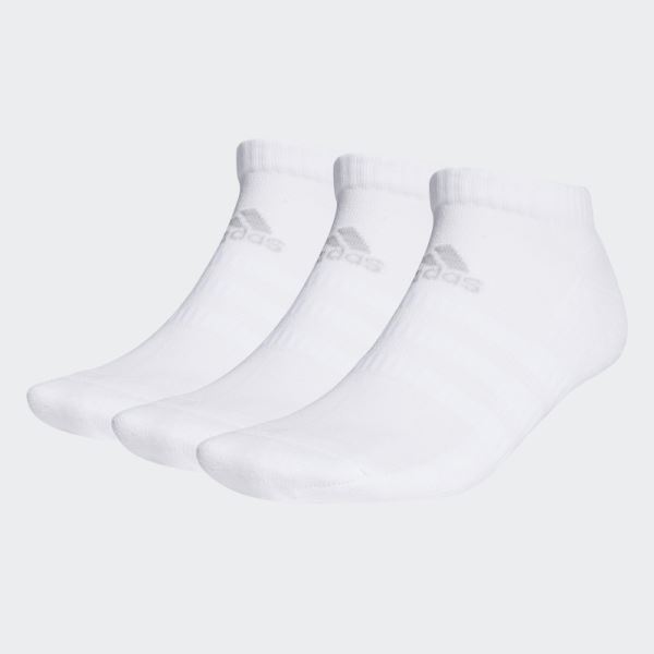 Adidas White CUSHIONED LOW-CUT SOCKS