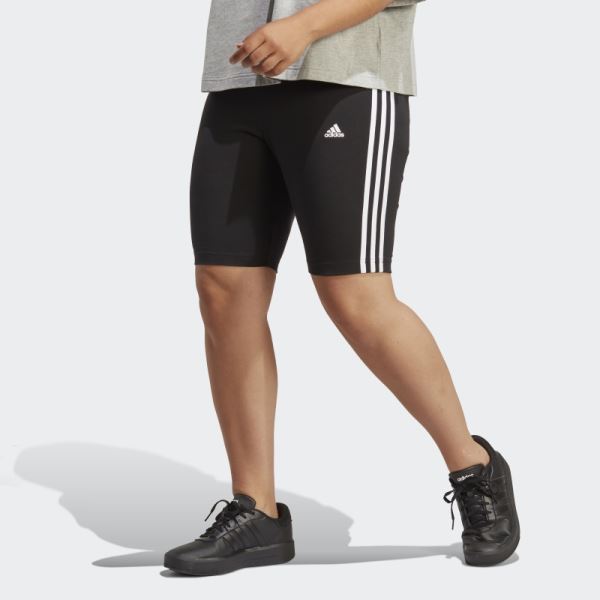 Adidas Essentials 3-Stripes Bike Shorts Black