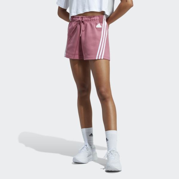 Pink Adidas Future Icons 3-Stripes Shorts