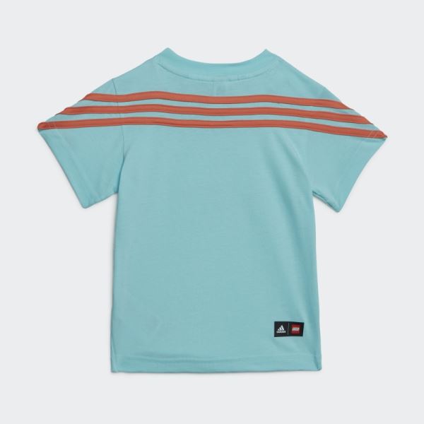 Aqua Adidas x Classic LEGO Tee and Pants Set Fashion