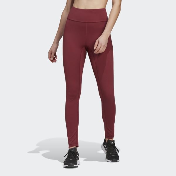 Hot Adidas Red Yoga Essentials High-Waisted Leggings