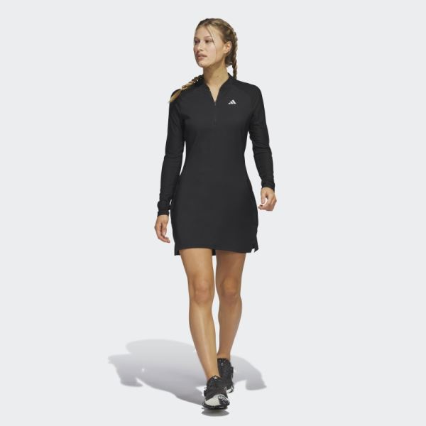 Long Sleeve Golf Dress Adidas Black