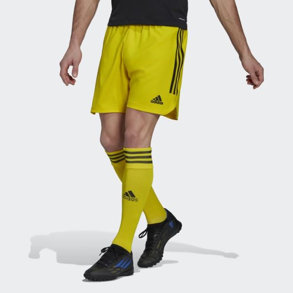 Yellow Adidas Condivo 22 Match Day Shorts