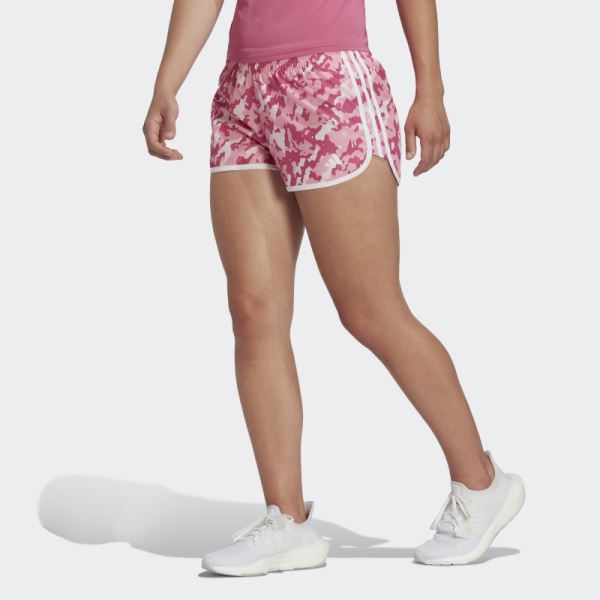 Marathon 20 Camo Running Shorts Adidas Pink