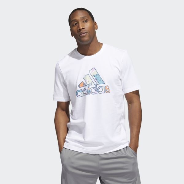 Adidas White BOTG Badge of Sport Graphic Tee