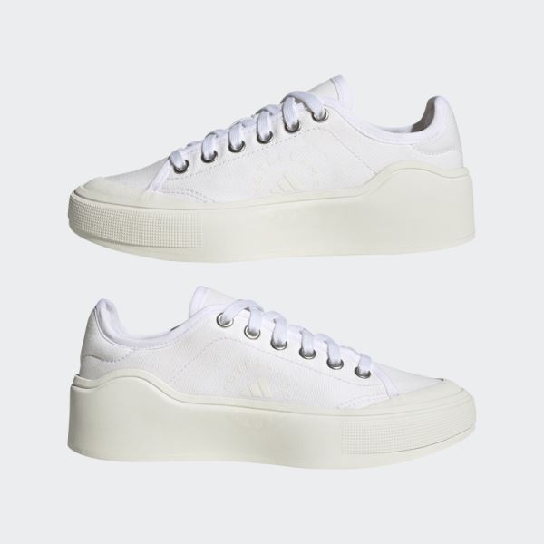 White Adidas by Stella McCartney Court Shoes Hot