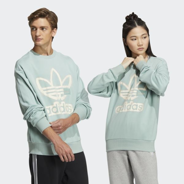 Hazy Green Adidas Adicolor Crew Sweatshirt