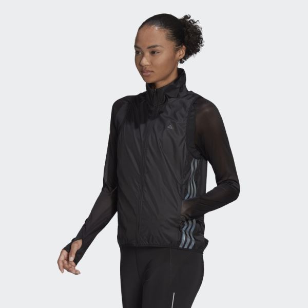 Run Icon 3-Stripes Running Gilet Adidas Black