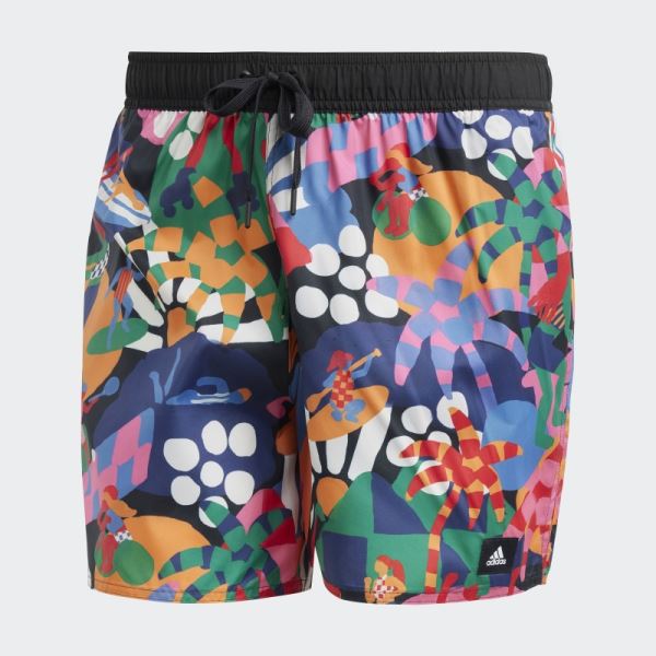 Black Adidas x Farm Swim Shorts (Gender Neutral) Hot