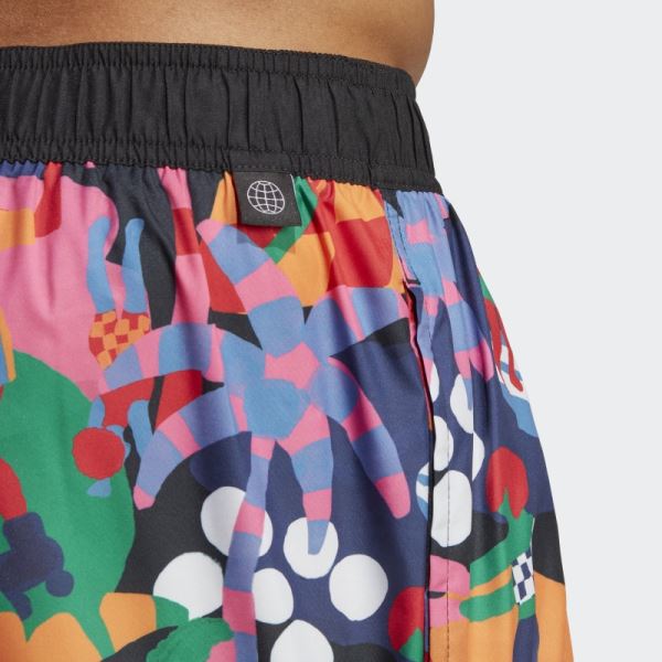 Black Adidas x Farm Swim Shorts (Gender Neutral) Hot