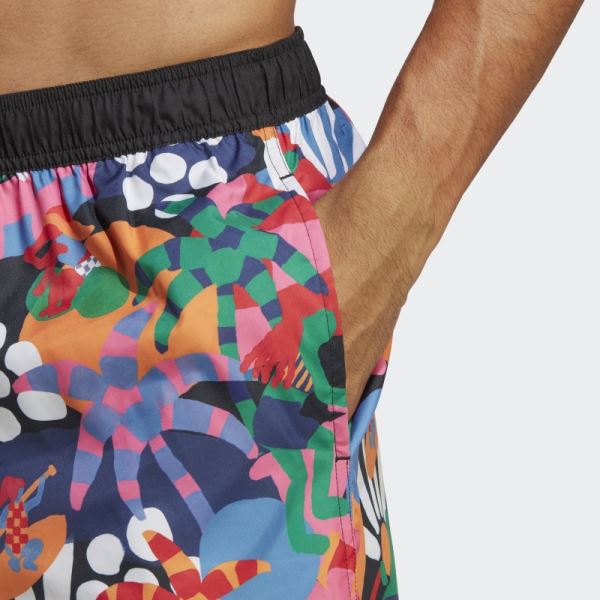 Black Adidas x Farm Swim Shorts (Gender Neutral) Hot