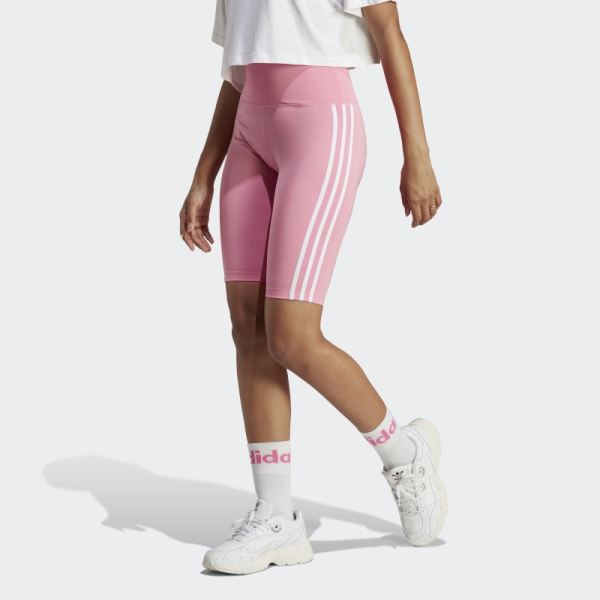 Adidas Pink Adicolor Classics High-Waisted Short Tights