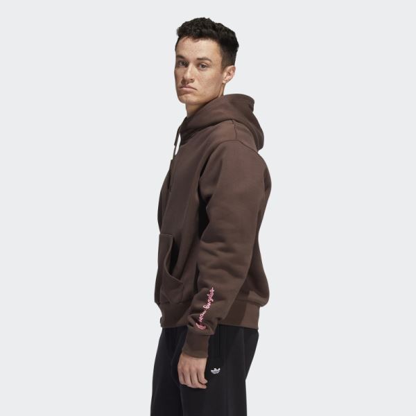 Adidas Brown Shmoofoil Painted Hoodie (Gender Neutral)