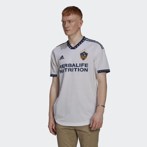 White LA Galaxy 22/23 Home Authentic Jersey Adidas