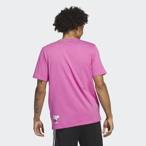 Adidas Lil' Stripe Basketball Graphic Tee Fuchsia