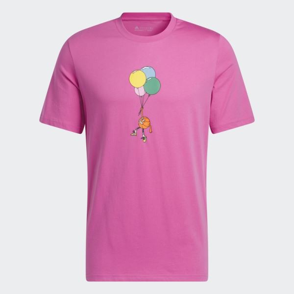 Adidas Lil' Stripe Basketball Graphic Tee Fuchsia