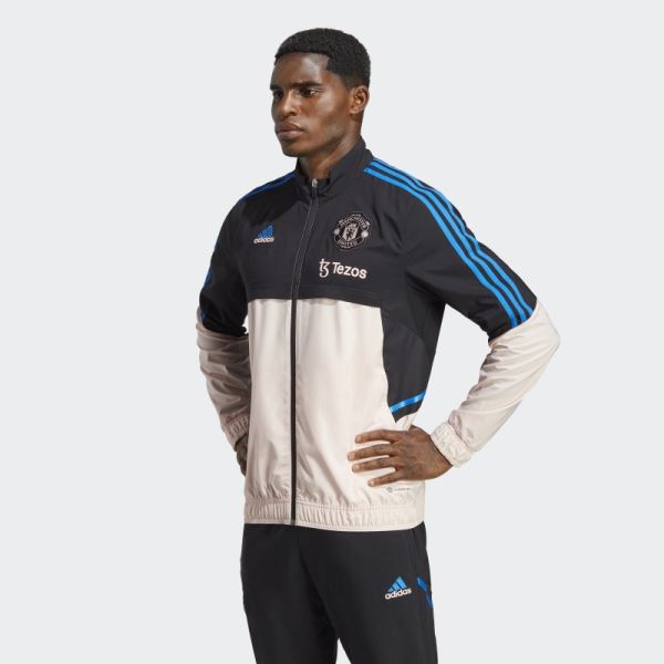 Black Adidas Manchester United Condivo 22 Presentation Track Top