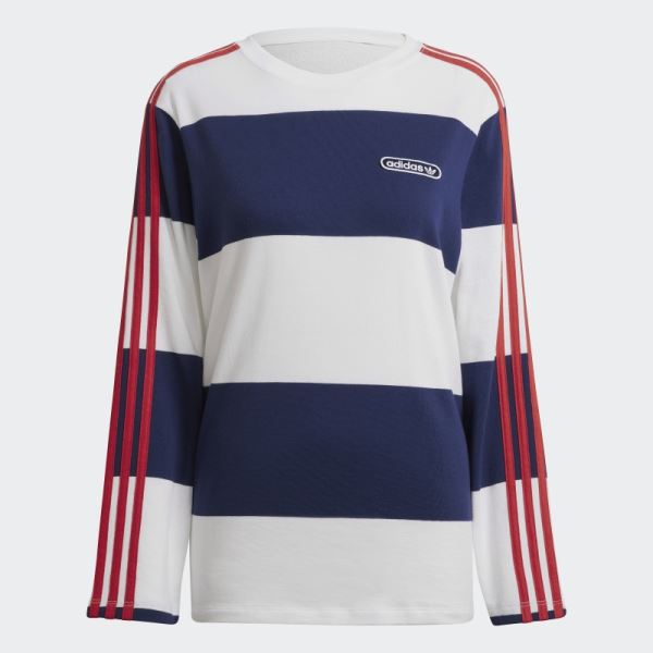 Night Sky Striped Long Sleeve Sweatshirt Adidas