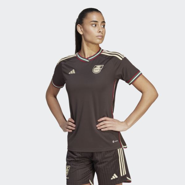 Stylish Night Brown Adidas Jamaica 23 Away Jersey