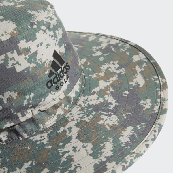 Wide-Brim Golf Sun Hat Digital Camo Adidas