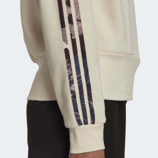 Ecru Tint Allover Print Hoodie Adidas