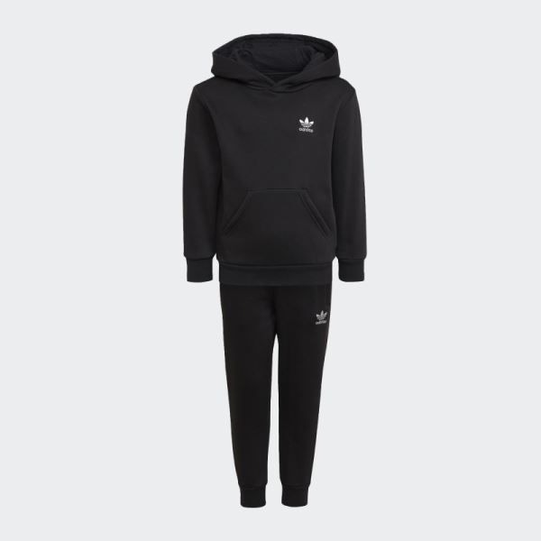 Adidas Black Adicolor Hoodie Set