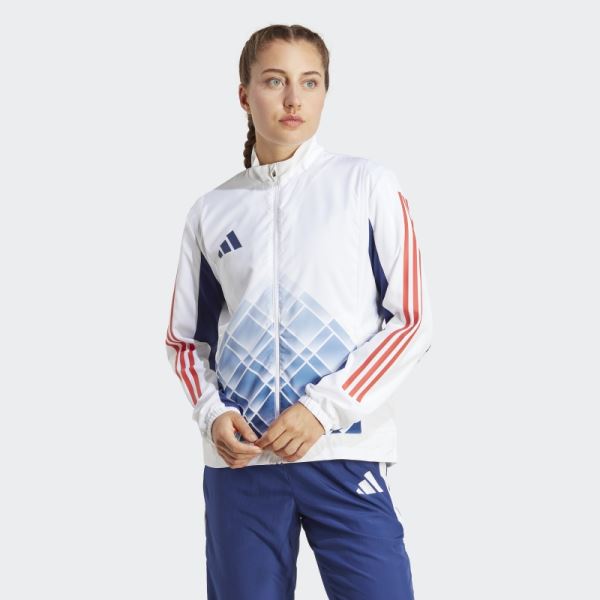 White Adidas Track Top