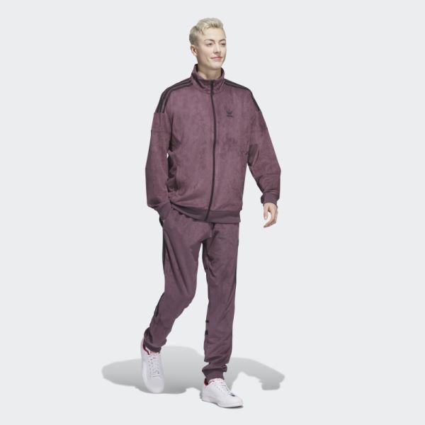 Maroon Adicolor Classics Plush Track Pants Adidas