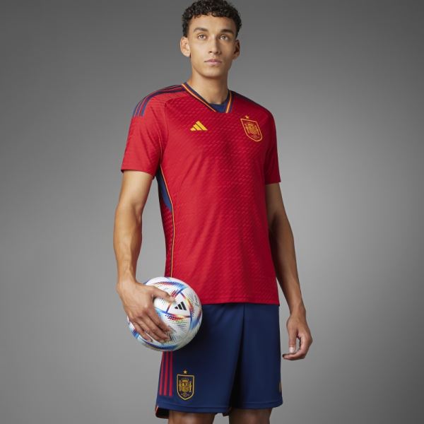 Adidas Red Spain 22 Home Authentic Jersey