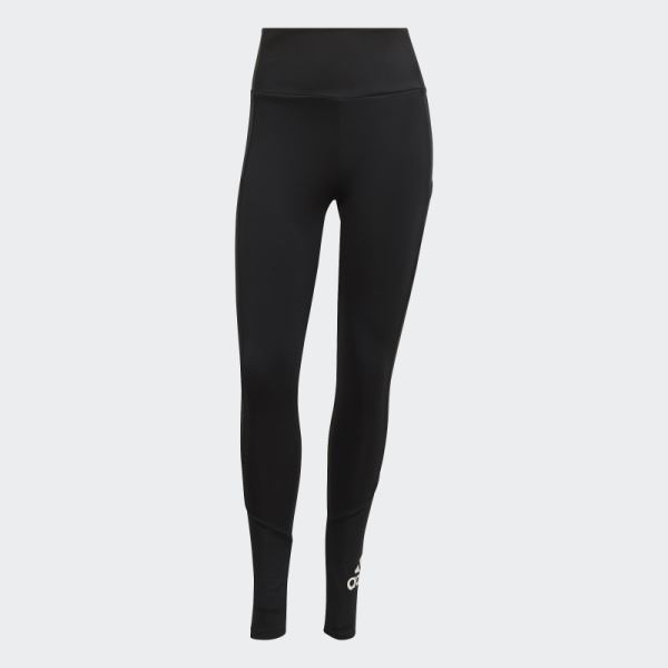 Adidas Designed 2 Move Big Logo Sport Leggings Black