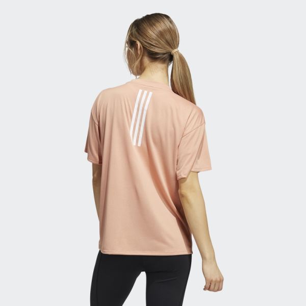 Ambient Blush Adidas Training 3-Stripes AEROREADY Tee