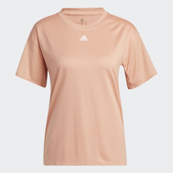 Ambient Blush Adidas Training 3-Stripes AEROREADY Tee