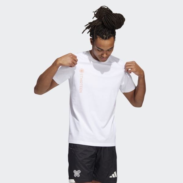 White Adidas Harden Vol. 6 Tee