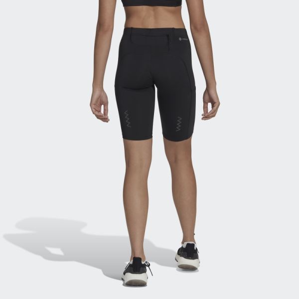 Hot Adidas FastImpact Running Bike Short Leggings Black