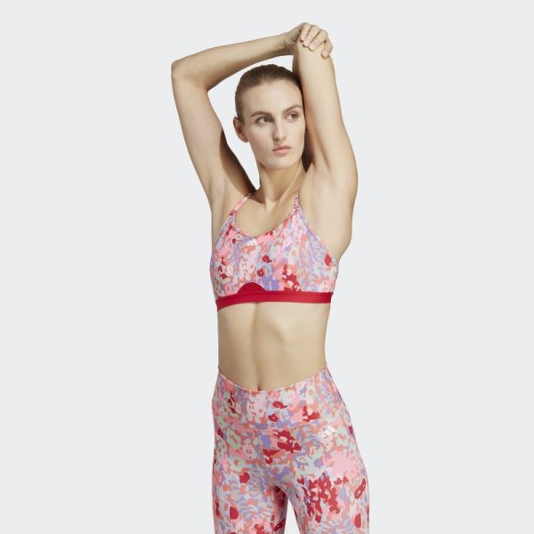 AeroReact Training Light-Support Bra Adidas Coral