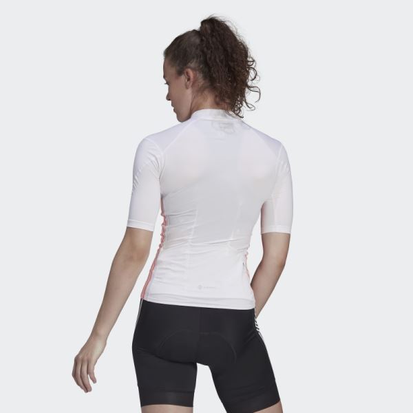 White The Short Sleeve Cycling Jersey Adidas