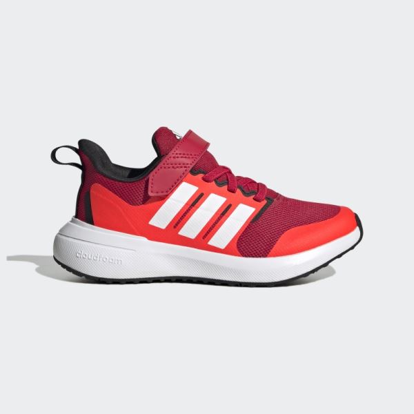 Scarlet Adidas Fortarun 2.0 Cloudfoam Elastic Lace Shoes