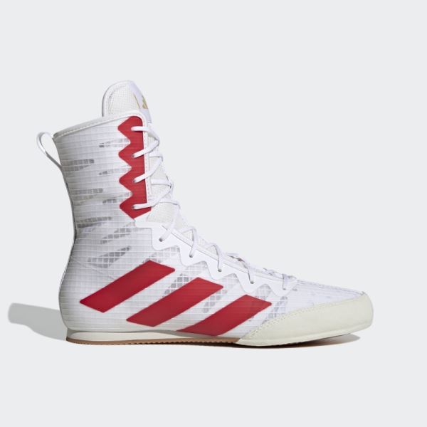 White Adidas Box Hog 4 Shoes