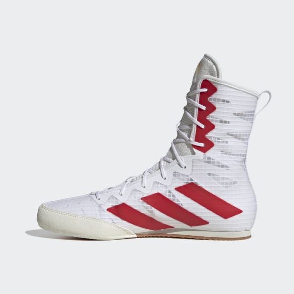 White Adidas Box Hog 4 Shoes