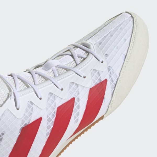 White Adidas Box Hog 4 Shoes