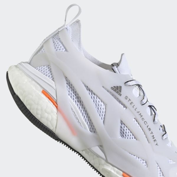 White Adidas by Stella McCartney Solarglide Running Shoes Hot