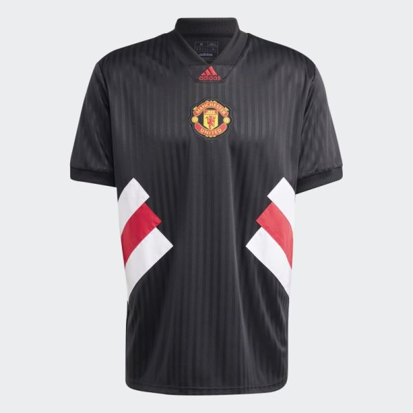 Black Adidas Manchester United Icon Jersey